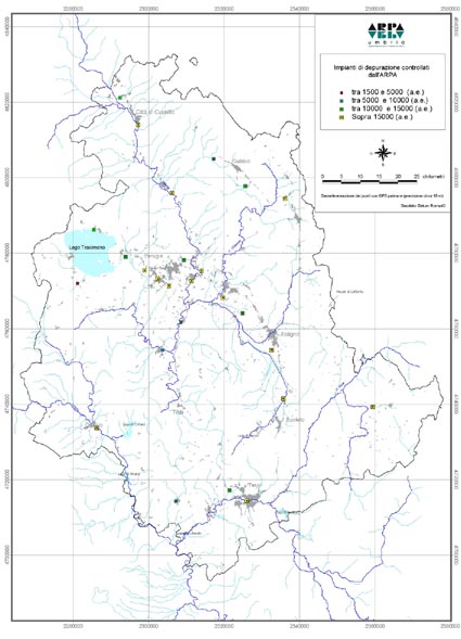 cartina degli impianti controllati